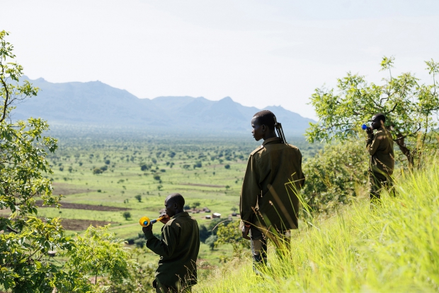Community Wildlife Scouts of Orom Conservancy. These men, who are usually sourced from the community  and they use bangas and vuvuzelas  to scare away elephants from entering their gardens. They also warn communities on their  invasions.