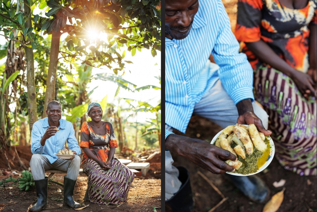 As a beneficiary of the CARE biodigester program, Jackline expresses how it has transformed her cooking capabilities. She now feels empowered to prepare any type of meal she desires, emphasizing that with the biodigester, her meals are consistently fully cooked. This newfound ability has expanded her culinary skills and improved her overall cooking experience, providing her with greater flexibility and efficiency in the smoke-free kitchen. Jackline Mutesi and her husband, Gistavi Nzamu, fled from Congo and have resided in the Kyangwali settlement for over a decade. &copy; CARE / Jjumba Martin 2024.