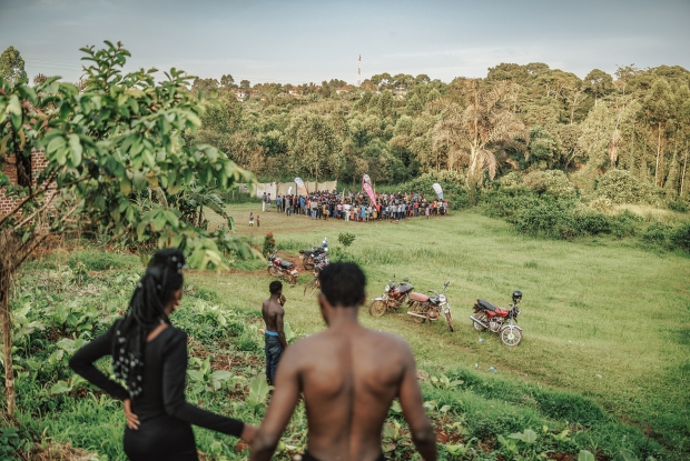 A further view of the wrestling grounds. - Soft ground wrestling Uganda